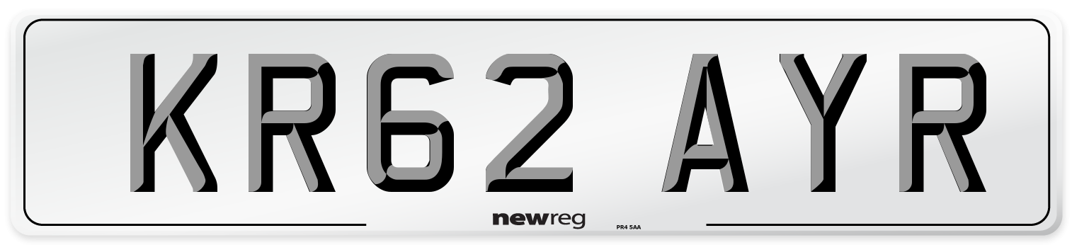 KR62 AYR Number Plate from New Reg